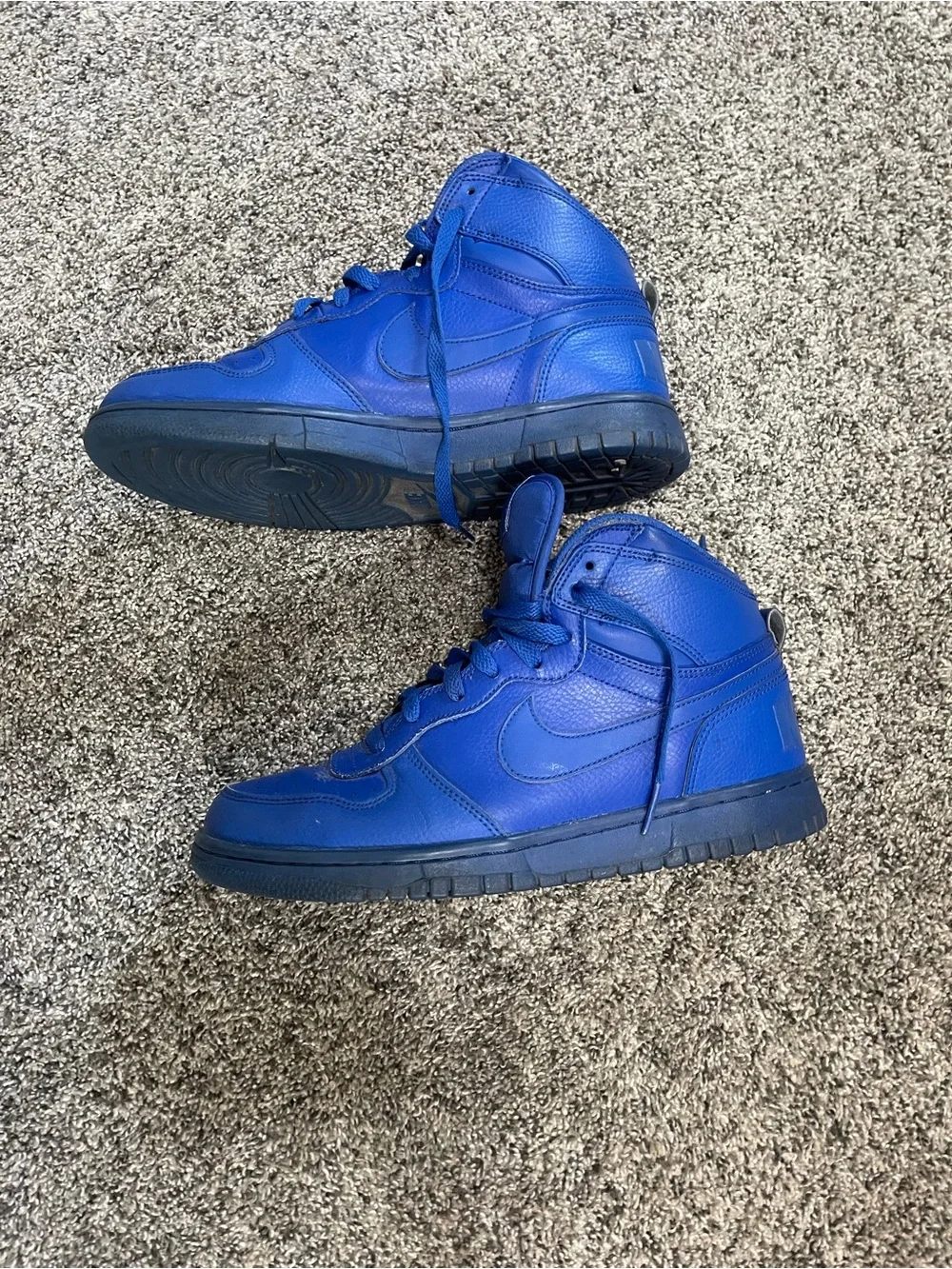 Nike Men's High-Top Sneakers in Blue - Picture 3 of 5
